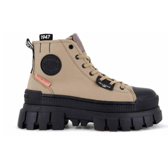Palladium Women's Revolt Hi TX Round Toe Hiking Boots Olive 6 - Picture 1 of 9